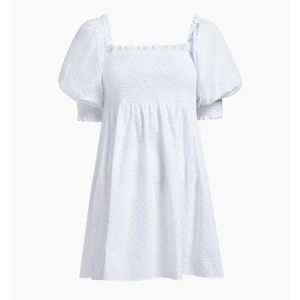 Hill House Home Athena nap dress XS white Swiss dot